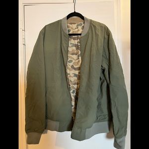 reversible bomber jacket